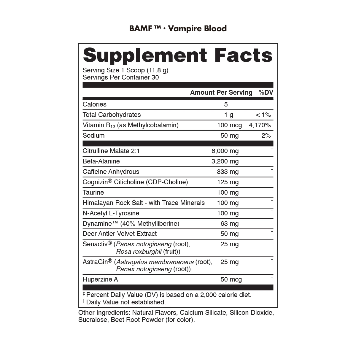 BAMF VAMPIRES BLOOD "LIMITED EDITION" 30 SERV