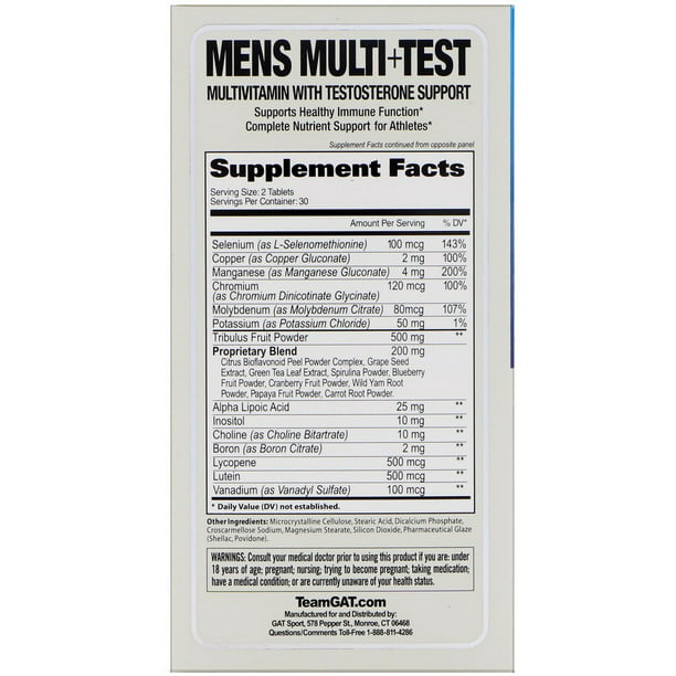 MENS MULTI TEST 60 TABLETAS