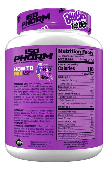 DRAGON PHARMA ISOPHORM 52 SERVICIOS 3.65LBS