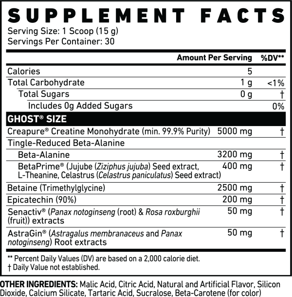 GHOST SIZE MUSCLE BUILDER 30 SERVS