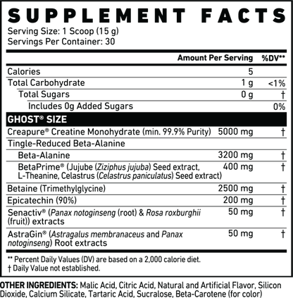 GHOST SIZE MUSCLE BUILDER 30 SERVS