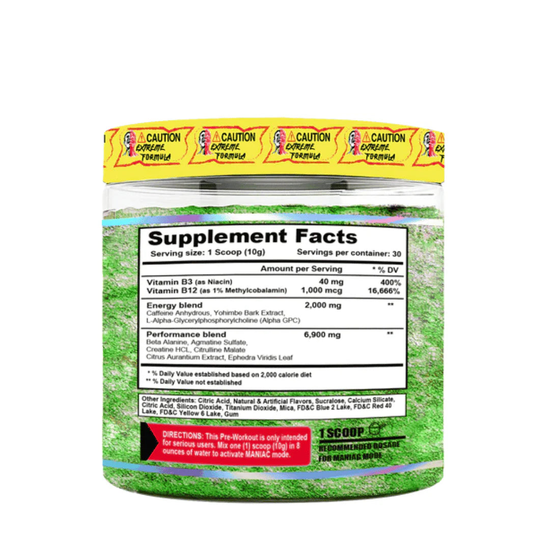MANIAC TERROR LABZ PRE WORKOUT 30SERVS