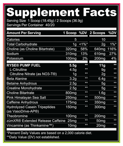 RYSE GODZILLA PRE-WORKOUT