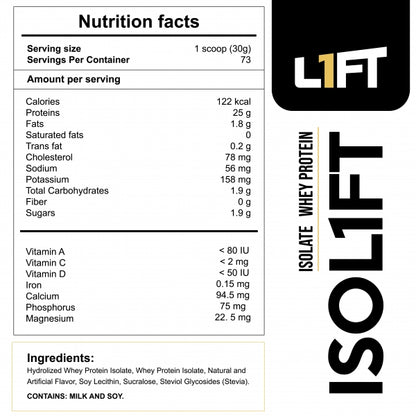 ISOL1FT PREMIUM ISOLATE WHEY PROTEIN BOLSA 5LBS